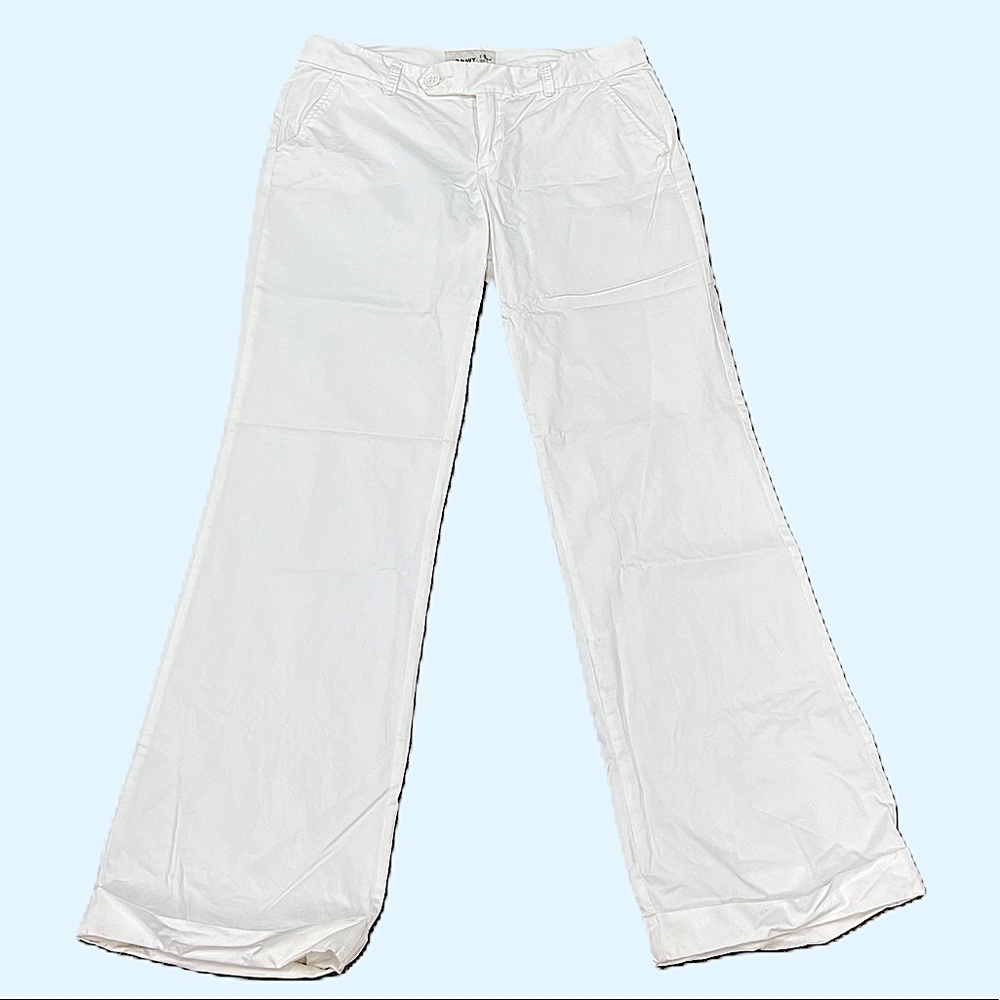 White wide leg pants
